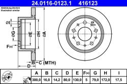 ATE Frana disc Disc frana ATE 24.0116-0123.1 (ATE24011601231)