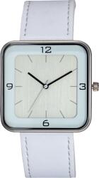 NeXtime Ceas de mână Square Wrist alb cu cadran argintiu (6021ZI) Ceas