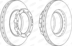 Ferodo Frana disc Disc frana Ferodo FCR168A - compatibil Neoplan, Scania, Man (FERODOFCR168A)
