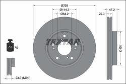 Textar 92321303 - Disc frana Fata - stanga / dreapta - HONDA HR - V 1.5 - 1.6D - 1.8 11.14 - - Textar-92321303 (TEXTAR92321303)