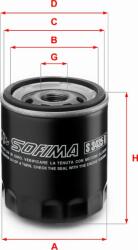 Sofima Filtru ulei Sofima S 3435 R - compatibil Skoda, Chrysler, Piaggio, Seat - Sofima-S 3435 R (SOFIMAS3435R)