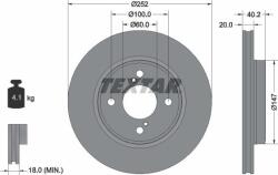 Textar 92303703 - Disc frana Fata - stanga / dreapta - fara pivot de fixare a rotii SUZUKI BALENO. SWIFT V 1.0 - 1.2H 02.16 - - Textar-92303703 (TEXTAR92303703)