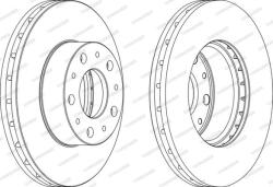 Ferodo Frana disc Disc frana Ferodo DDF1800 - compatibil Peugeot, Fiat, Citroën, Opel (FERODODDF1800)