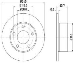 MTR Frana disc Disc frana MTR 12108542 - compatibil Audi, Vw, Skoda (MTR12108542)