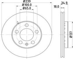 MTR Frana disc Disc frana MTR 12108549 - compatibil Skoda, Vw (MTR12108549)