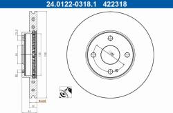 ATE Frana disc Disc frana ATE 24.0122-0318.1 (ATE24012203181)