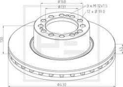 Ferodo Frana disc Disc frana Ferodo FCR201A - compatibil Mercedes-Benz, Renault, Ford (FERODOFCR201A)
