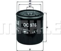 Mahle Filtru ulei Mahle OC 976 (MAHLEOC976)