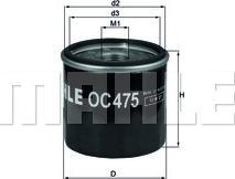 Mahle Filtru ulei Mahle OC 475 (MAHLEOC475)