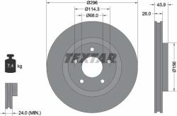 Textar Frana disc Disc frana Textar 92167405 (TEXTAR92167405)
