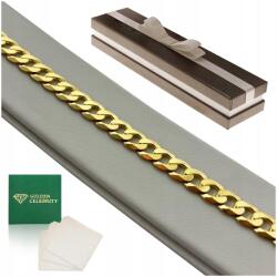 Golden Celebrity Vastag Arany Férfi Páncél Karkötő 20 CM 8 MM 925 Ezüst Ajándék (Złota bransoletka męska dla faceta męża taty)