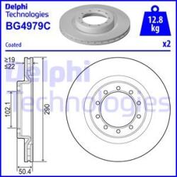 Delphi Frana disc Disc frana Delphi BG4979C - compatibil Renault (DELPHIBG4979C)
