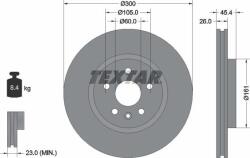 Textar Frana disc Disc frana Textar 92277205 (TEXTAR92277205)