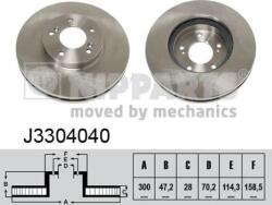 Nipparts J3304040 - DISC FRANA - compatibil Honda. Acura - Nipparts-J3304040 (NIPPARTSJ3304040)