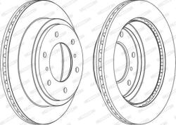 Ferodo Frana disc Disc frana Ferodo DDF1385C - compatibil Mitsubishi (FERODODDF1385C)