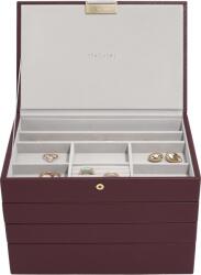 Stackers Cutie de bijuterii Classic Stackers cvadruplă, bordo (76862)