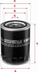 Sofima Filtru ulei Sofima S 3801 R - compatibil Nissan, Infiniti, Ford - Sofima-S 3801 R (SOFIMAS3801R)