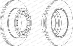 Ferodo Frana disc Disc frana Ferodo FCR340A - compatibil Nissan, Renault (FERODOFCR340A)