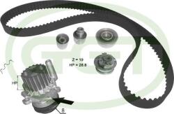 GGT Set curea distributie GGT KPA20100 - compatibil Audi, Seat, Vw, Skoda (GGTKPA20100)