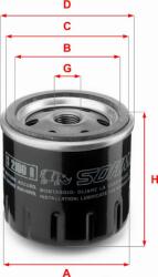 Sofima Filtru ulei Sofima S 2100 R - compatibil Citroën, Peugeot - Sofima-S 2100 R (SOFIMAS2100R)