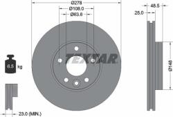 Textar Frana disc Disc frana Textar 92292303 (TEXTAR92292303)