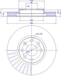 Ferodo Frana disc Disc frana Ferodo DDF1131C - compatibil Opel, Vauxhall, Chevrolet (FERODODDF1131C)