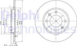 LPR Frana disc Disc frana LPR C1301P - compatibil Citroen, Fiat, Peugeot (LPRC1301P)
