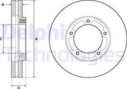 Delphi Frana disc Disc frana Delphi BG9139 - compatibil Mitsubishi (DELPHIBG9139)