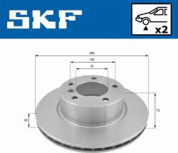 SKF Frana disc Disc frana SKF VKBD 80099 V2 - compatibil Bmw - SKF-VKBD 80099 V2 (SKFVKBD80099V2)