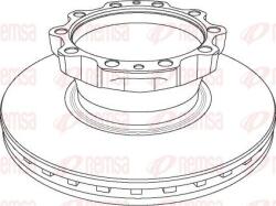 Ferodo Frana disc Disc frana Ferodo FCR272A - compatibil Man (FERODOFCR272A)