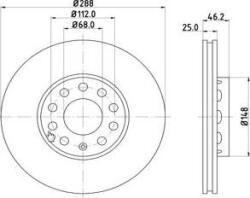 MTR Frana disc Disc frana MTR 12108510 - compatibil Audi, Seat, Vw, Skoda (MTR12108510)