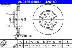 ATE Frana disc Disc frana ATE 24.0126-0189.1 (ATE24012601891)