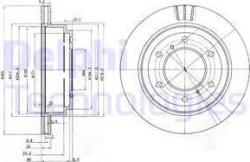 Delphi Frana disc Disc frana Delphi BG3813 - compatibil Mitsubishi (DELPHIBG3813)