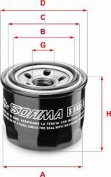 Sofima Filtru ulei Sofima S 3485 R - compatibil Hyundai, Kia, Mitsubishi, Smart - Sofima-S 3485 R (SOFIMAS3485R)