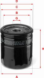 Sofima Filtru ulei Sofima S 3298 R - compatibil Saab - Sofima-S 3298 R (SOFIMAS3298R)