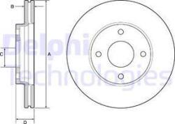 Delphi Frana disc Disc frana Delphi BG4953C (DELPHIBG4953C)