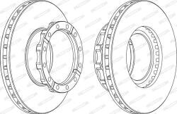 Ferodo Frana disc Disc frana Ferodo FCR254A - compatibil Iveco (FERODOFCR254A)