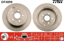 TRW DF4899 - DISC FRANA - compatibil Toyota - TRW-DF4899 (TRWDF4899)