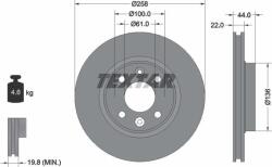 Textar Frana disc Disc frana Textar 92255203 (TEXTAR92255203)