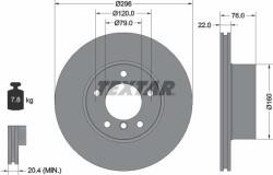 Textar Frana disc Disc frana Textar 92075005 (TEXTAR92075005)