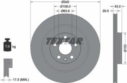 Textar Frana disc Disc frana Textar 92304503 (TEXTAR92304503)