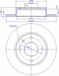 Ferodo Frana disc Disc frana Ferodo DDF208 - compatibil Ford (FERODODDF208)