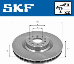 SKF Frana disc Disc frana SKF VKBD 80317 V2 - compatibil Fiat, Opel, Vauxhall - SKF-VKBD 80317 V2 (SKFVKBD80317V2)