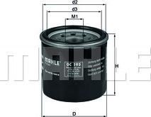 Mahle Filtru ulei Mahle OC 195 (MAHLEOC195)
