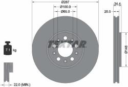 Textar Frana disc Disc frana Textar 92106605 (TEXTAR92106605)