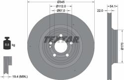 Textar 92307005 - Disc frana spate - stanga / dreapta - fara pivot de fixare a rotii MERCEDES GLE C167. GLE V167. GLS X167 2.0D - 4.0H 10.18 - - Textar-92307005 (TEXTAR92307005)