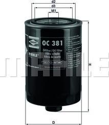 Mahle Filtru ulei Mahle OC 381 (MAHLEOC381)