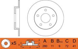 Bosch Frana disc Disc frana Bosch 0 986 479 C79 (BOSCH0986479C79)