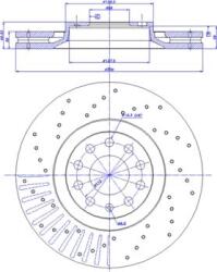 Ferodo Frana disc Disc frana Ferodo DDF1705C-1 - compatibil Audi, Seat (FERODODDF1705C1)
