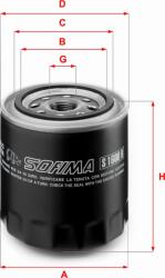 Sofima Filtru ulei Sofima S 1600 R - compatibil Renault, Seat, Fiat, Alfa - Sofima-S 1600 R (SOFIMAS1600R)
